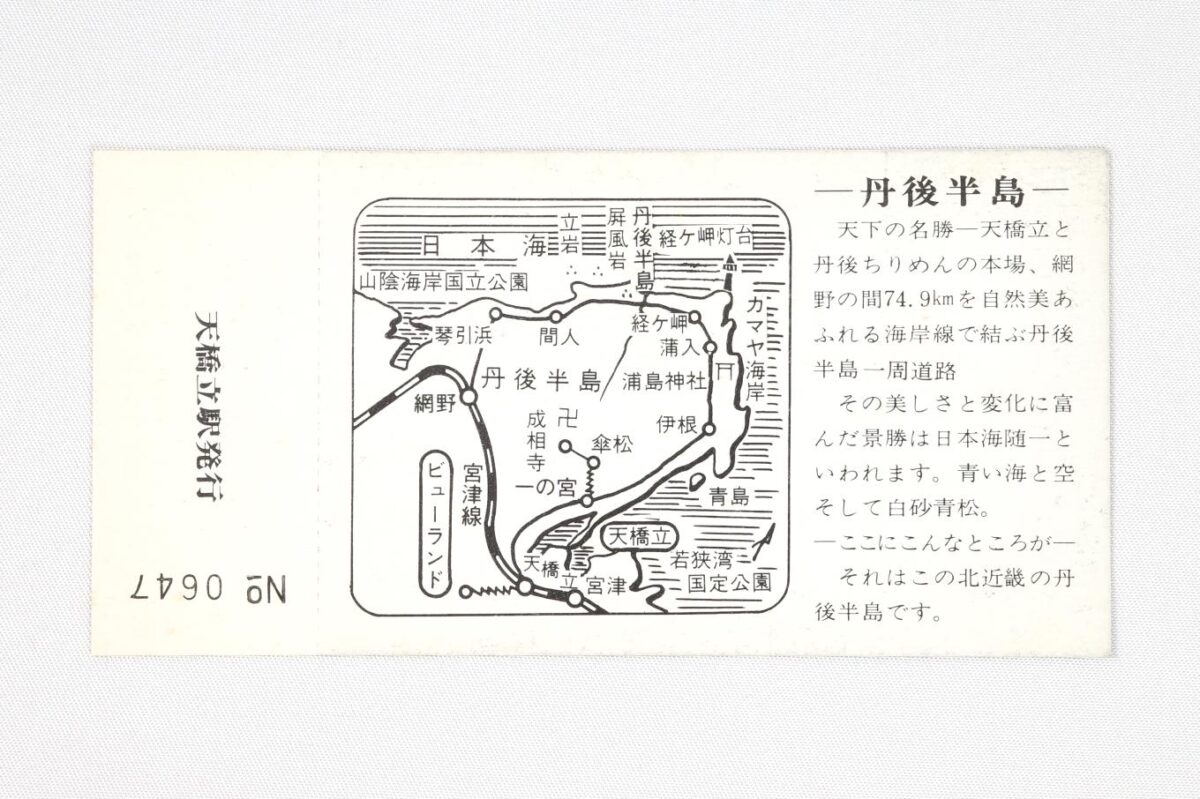 入場券の裏面。