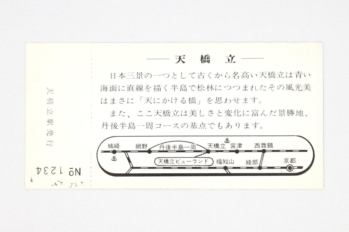 入場券の裏面。