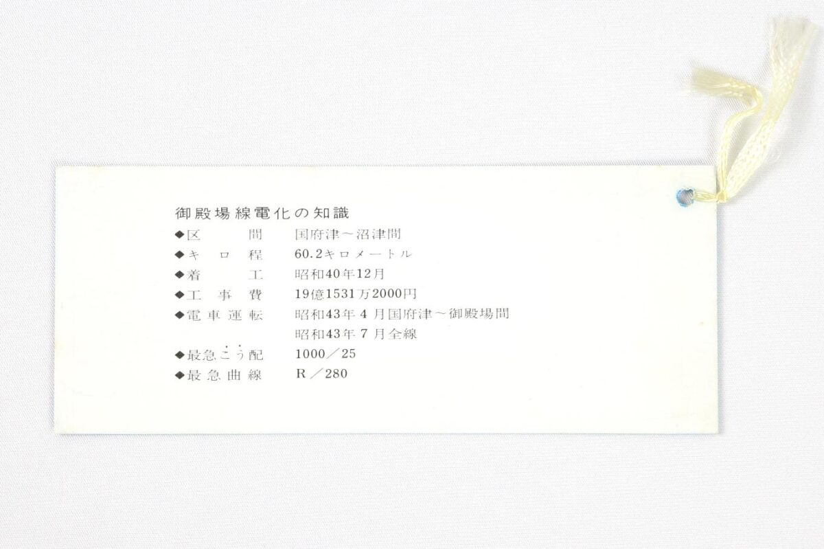 記念券の裏面。